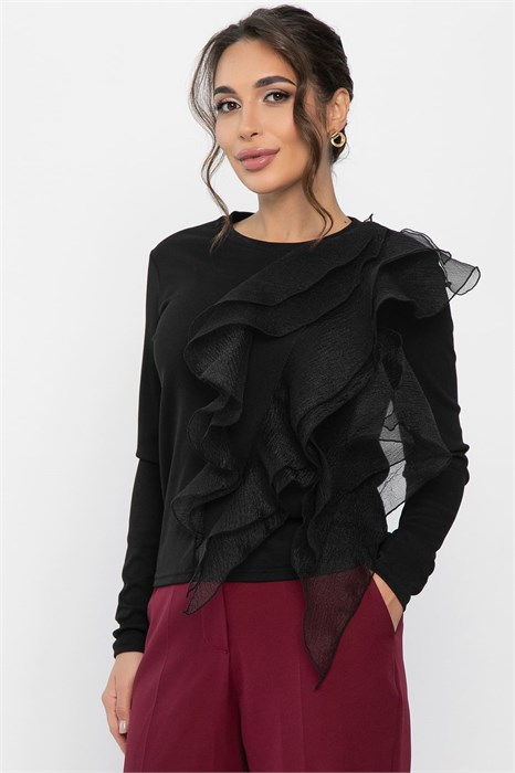 Блуза Риана (черная) Б14224-5М Б14224-5М