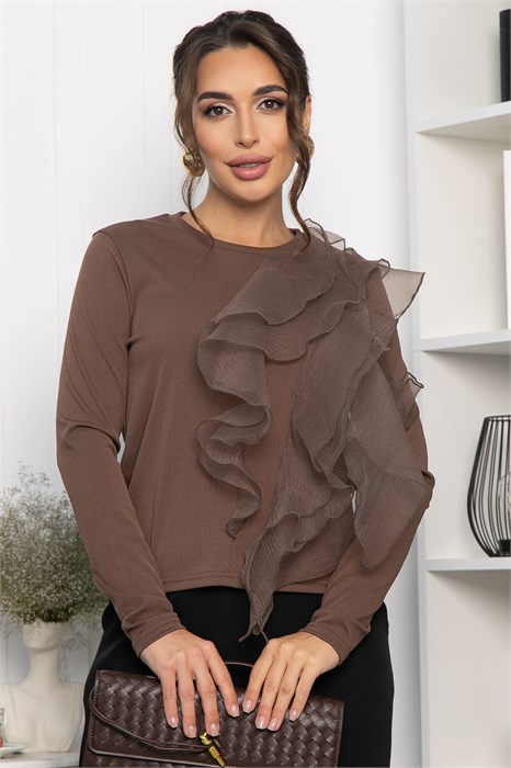 Блуза Риана (коричневая) Б14223-5М Б14223-5М