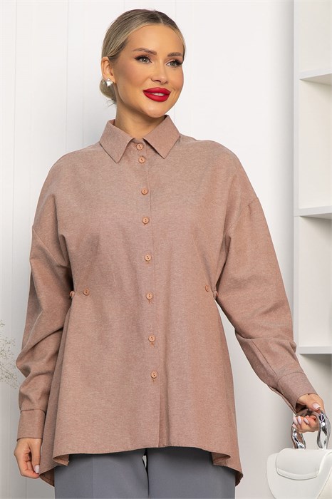 Рубашка Свободное падение (бежевая) Б14191-5М Б14191-5М