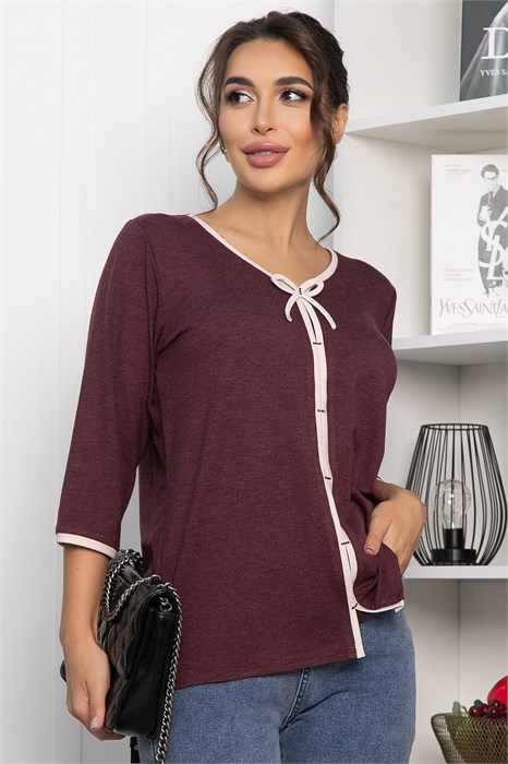 Блуза трикотажная Вишенка (ягодная) Б14258-18М Б14258-18М