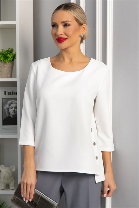 Блуза Аурия (белая) Б14217-48М Б14217-48М