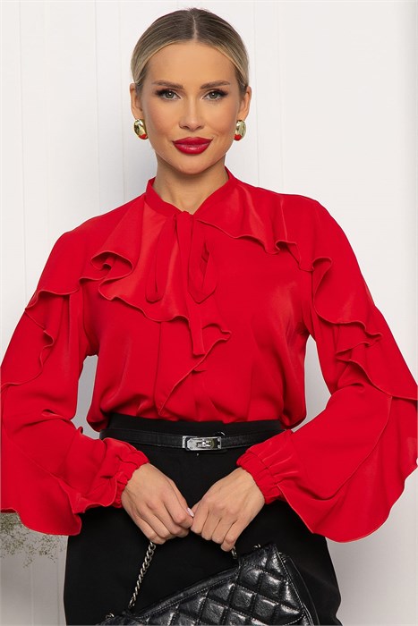 Блуза Дыхание осени (красная) Б14187-5М Б14187-5М