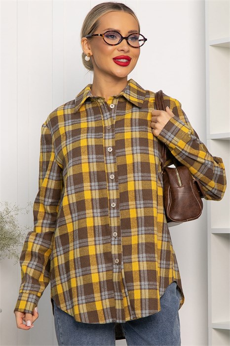 Рубашка Денни (желто-коричневая) Б14135-7М Б14135-7М