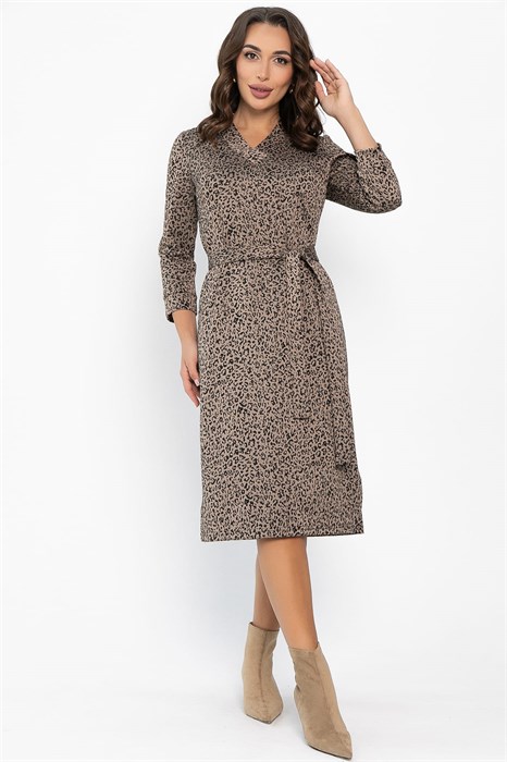 Платье Лаконичный стиль (капучино) П13751-19М П13751-19М