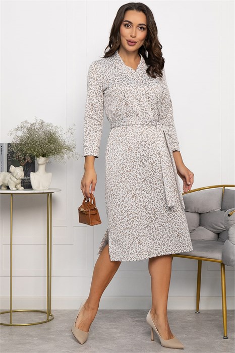 Платье Лаконичный стиль (молочное) П13753-19М П13753-19М