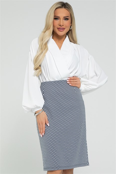 Юбка Лаура (сине-белая) Ю12871-8М Ю12871-8М