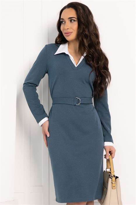 Платье Деловой стиль (джинс) П12760-12М П12760-12М