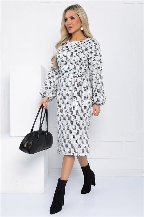 Платье Домино (светло-серое) П12763-18М П12763-18М