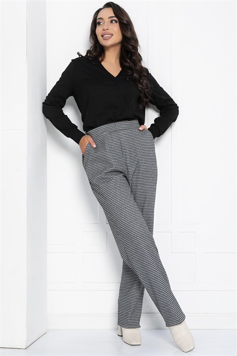 Брюки Кларисса (черно-белые) Б12351-18 Б12351-18