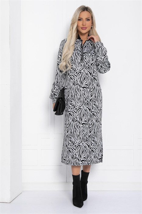 Платье Белые ночи (черно-белое) П12305-19 П12305-19