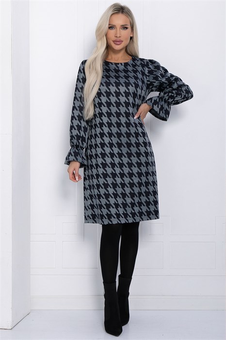 Платье Есения (серо-синее) П12272-30 П12272-30