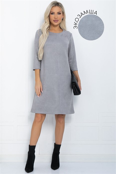 Платье Элегантная простота (серое) П12242-6 П12242-6