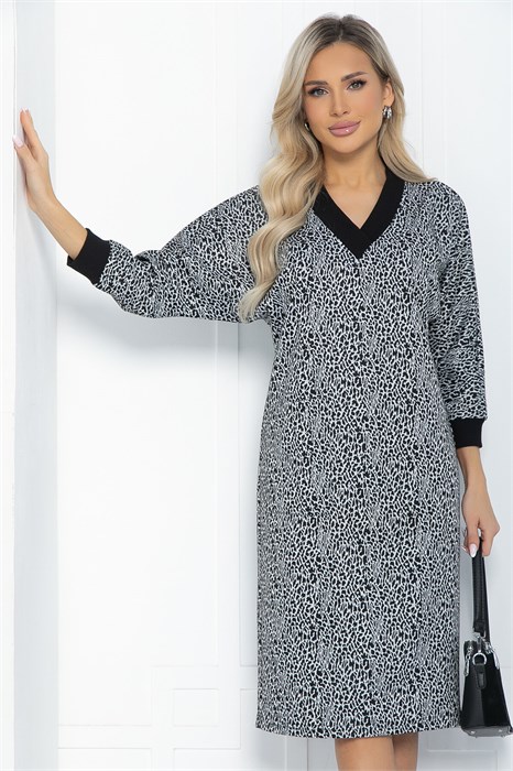 Платье Любите женщину (черно-белое) НЬЮ П12088 П12088