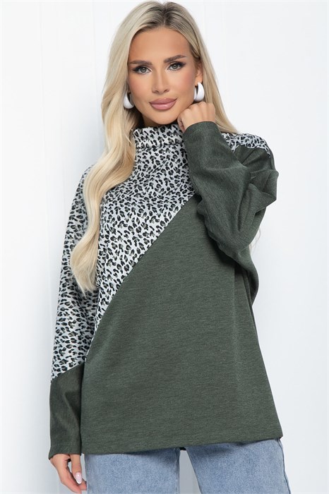 Блуза Нелли (хаки) Б11251 Б11251