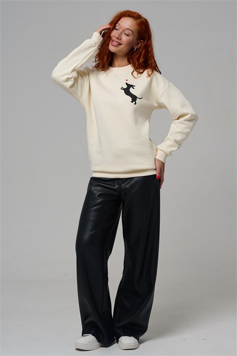 8576 женский свитшот оверсайз 56854