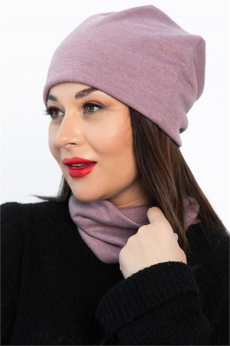 Комплект шапка шестиклинка и снуд (ягодный) ШШС1-23М ШШС1-23М