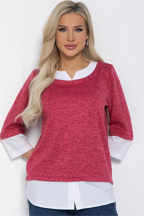 Джемпер Нежный акцент (коралловый) Б12617-4 Б12617-4