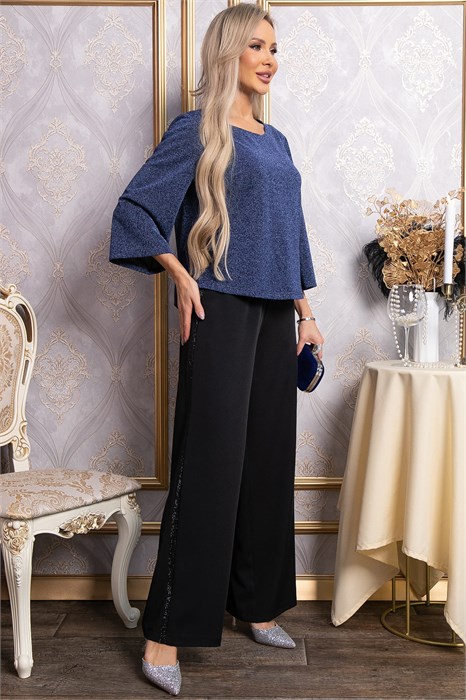 Брюки палаццо Полианна (черные) Б14829-8М Б14829-8М