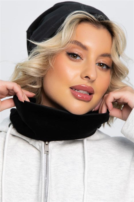 Комплект шапка шестиклинка и снуд (черный) ШШС4-23М ШШС4-23М