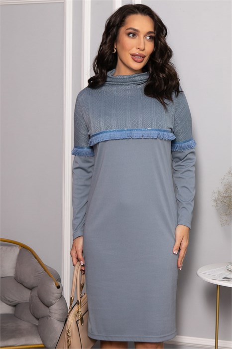 Платье трикотажное Нарина (серое) П14513-10М П14513-10М - фото 94644