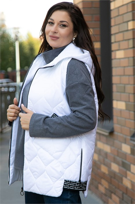 Жилет утепленный Дана Мур (белый) Б14308-18М Б14308-18М - фото 95904