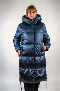 Зимняя удлиненная куртка с капюшоном арт. 657 56426
