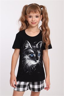 Пижама для девочки Кот светящийся Арт.ПД-009-070 50663