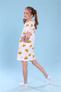 Платье-пижама для девочки Гамбургеры арт. ПД-020-039 31236