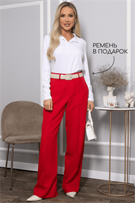 {{photo.Alt || photo.Description || 'Брюки со стрелками Дэнди (красные) Б14365-30М'}}