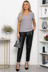 {{photo.Alt || photo.Description || 'Брюки с кожаной вставкой Дарнель (черные) Б14349-10М'}}