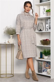 Платье трикотажное Никс (бежевый лео) П14279-4М П14279-4М
