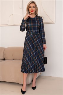 Платье Сильвия (синий/коричневый) Р11-1086/5 10958