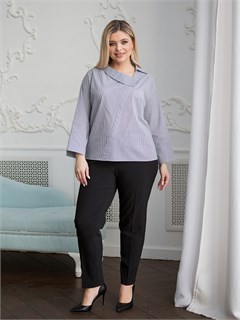 Блузка 1055-1 синяя полоска 1055-1