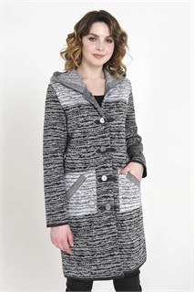 Кардиган Злата Стиль М 3423/ черн-бел