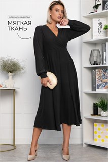 Платье трикотажное Эхо лета (черное) П14366-1М П14366-1М
