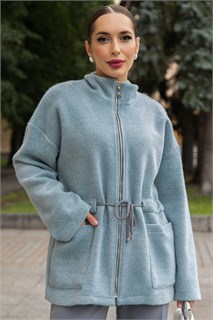 Пальто Альпака (серо-голубое) Б14138-7М Б14138-7М