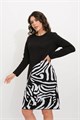 Платье Злата Стиль М 3302/черно-белый