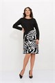 Платье Злата Стиль М 3302/черно-белый