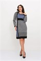 Платье Злата Стиль С 1561/серый-индиго