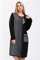 Платье Злата Стиль С 1564/черно-серый