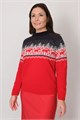 Джемпер Злата Стиль С 849/ красно-синий