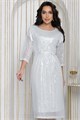 Платье праздничное Просто сияй (серебро) П14477-7М П14477-7М