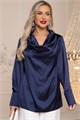 Блуза Шелковая сказка (сапфир) Б14381-34М Б14381-34М