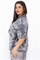 Блуза Таинственное очарование (серо-бежевая) Б14681-25М Б14681-25М - фото 445745