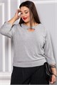 Блуза Ума (серая) Б14631-50М Б14631-50М - фото 445948
