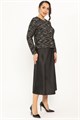 Костюм с атласной юбкой Лизетт (черный) К14677-10М К14677-10М - фото 446359