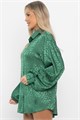 Рубашка атласная Все мысли о тебе (зеленая) Б14504-7М Б14504-7М