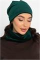 Комплект шапка шестиклинка и снуд (зеленый) ШШС5-23М ШШС5-23М - фото 446763