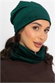 Комплект шапка шестиклинка и снуд (зеленый) ШШС5-23М ШШС5-23М - фото 446764