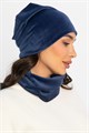 Комплект шапка шестиклинка и снуд (синяя) ШШС6-23М ШШС6-23М